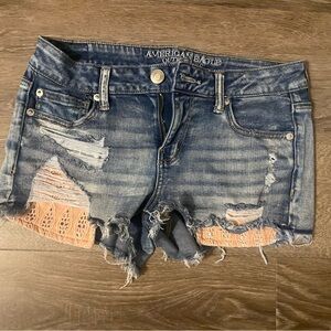American Eagle shortie denim shorts size 8